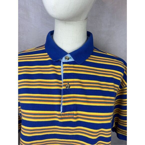 Vintage 1990s Y2K Tommy Hilfiger Striped Polo Size Large - Picture 2 of 7